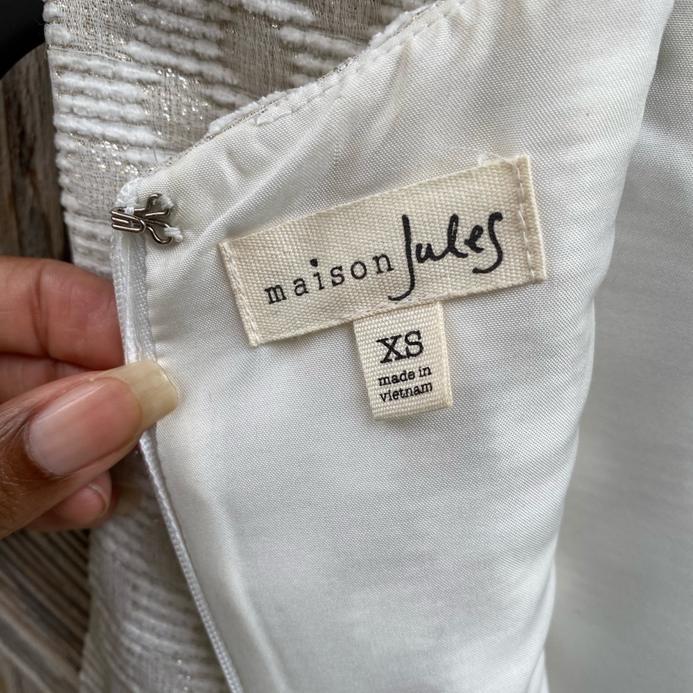 Maison Jules Metallic Fit & Flare Sleeveless Dress - Picture 9 of 10